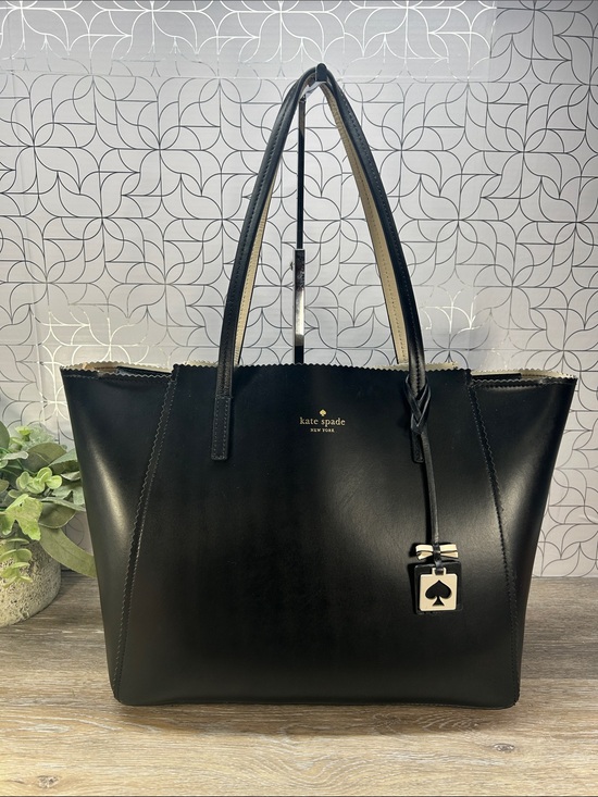 kate spade Handbags - 2350 kate spade New York Black Leather Tote Bag 265752350